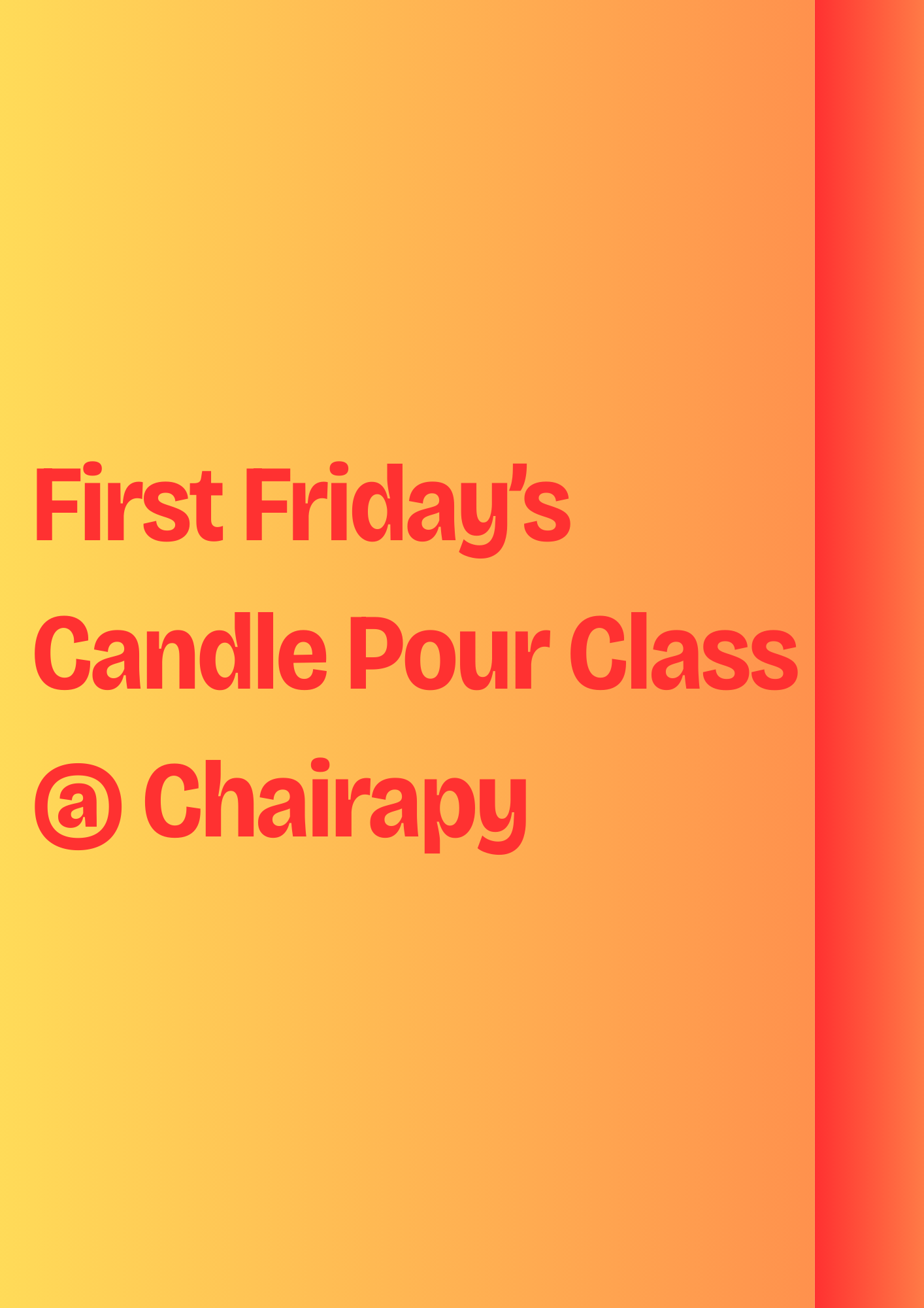 CHAIRAPY First Friday's